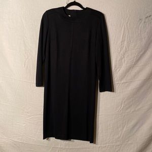 Wilroy Classic Retro long sleeve black straight dress.  Size 8
